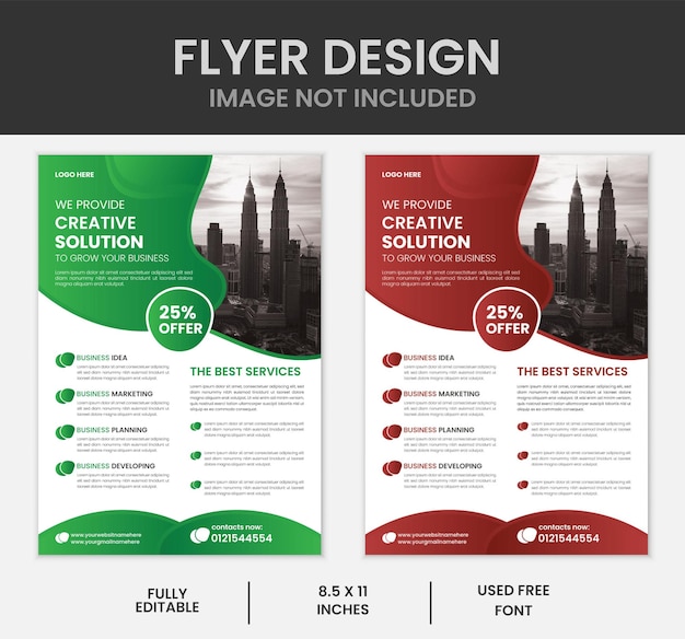 Elemental concept flyer template