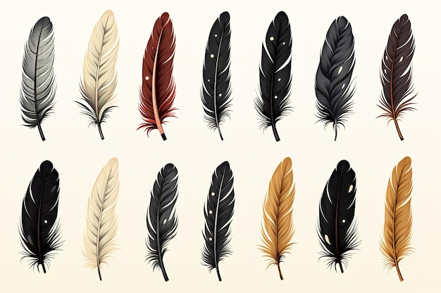 Elements For Design Bird Feather Set