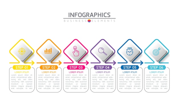 elements for infographic presentation and chart