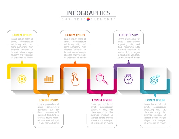 elements for infographic presentation and chart