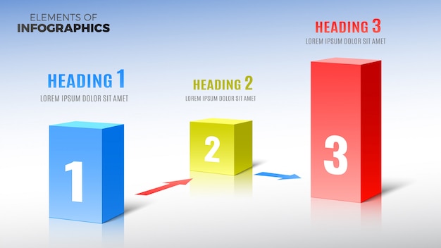 Elements of infographics in form of rectangular columns.