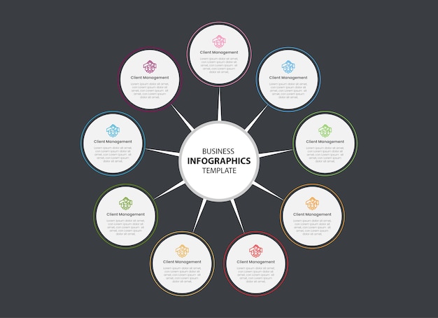 Elements for infographics, presentation and chart. steps or processes Vector Template