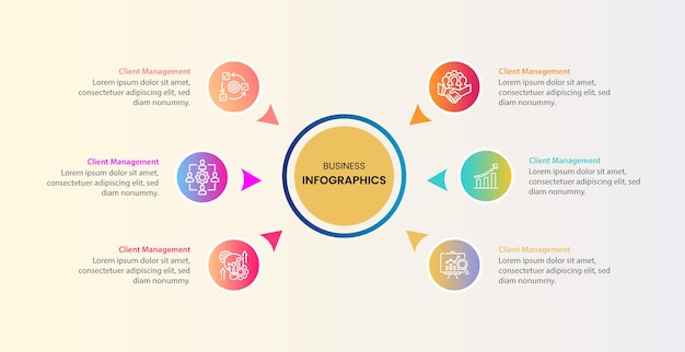 Elements for infographics, presentation and chart. steps or processes Vector Template