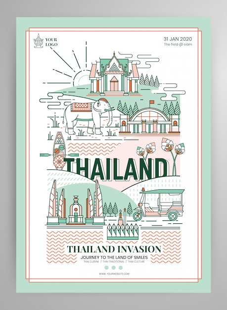 Elements of Thailand poster layout