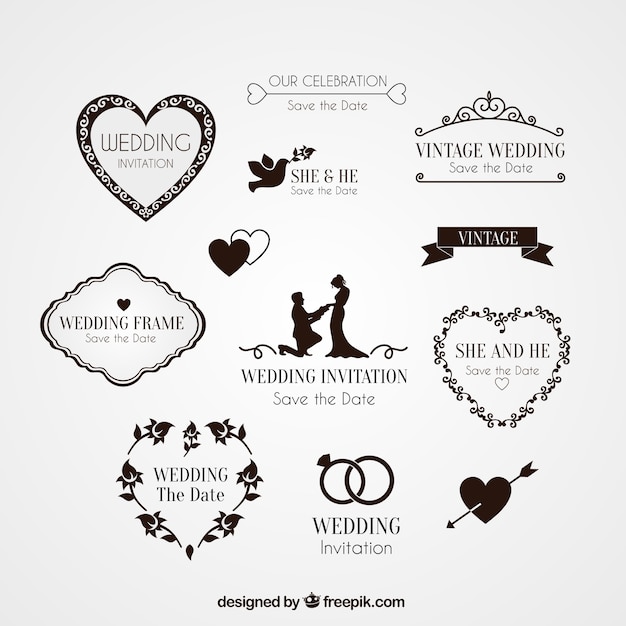 Elements for wedding invitation