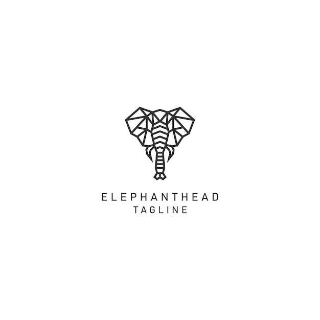 Elephan head logo design icon vector