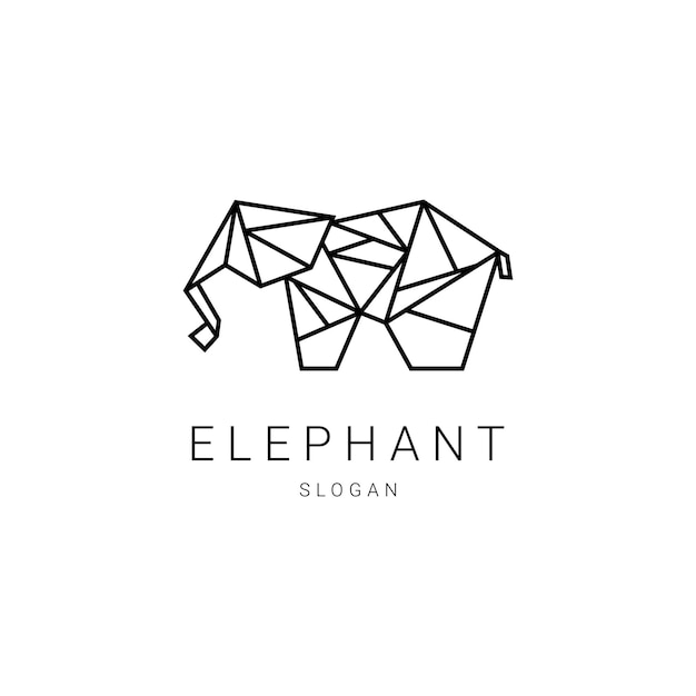 Elephan logo design icon template