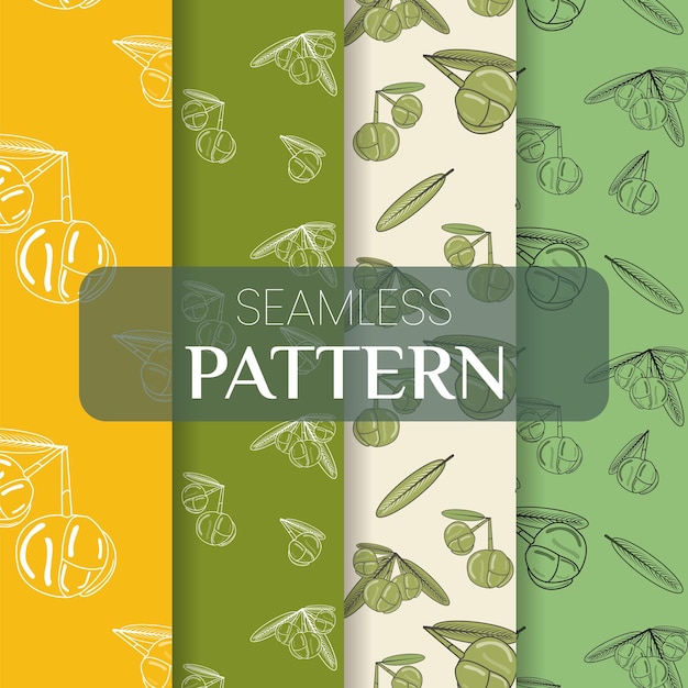 Elephant apple fruit seamless pattern combo design Chalta of South East Asia vector illustration