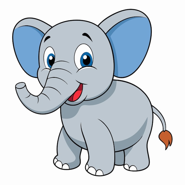 Vector elephant cartoon clip art vector illustration design