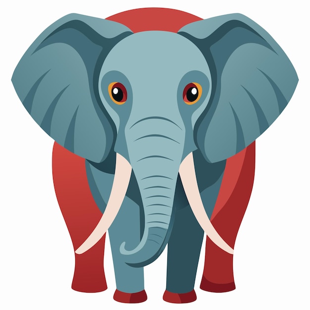 Elephant color vector Illustration Design