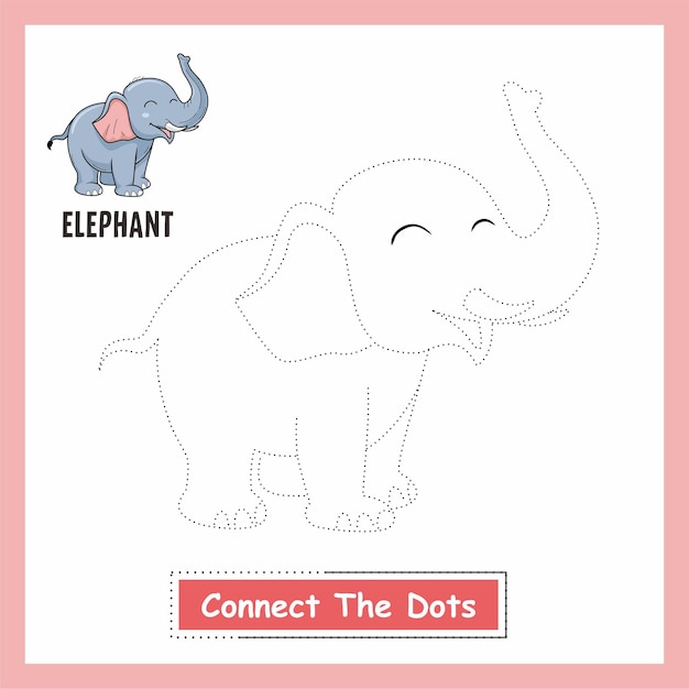 Elephant Connect The Dots Book Worksheet