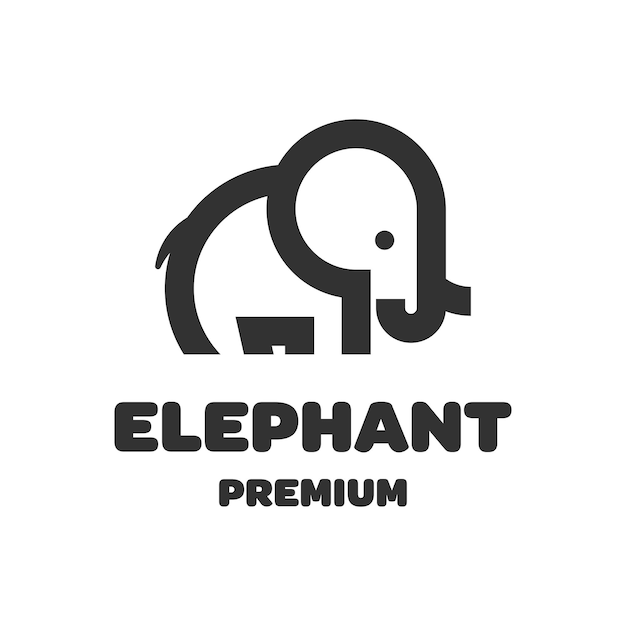 Elephant Cute Logo