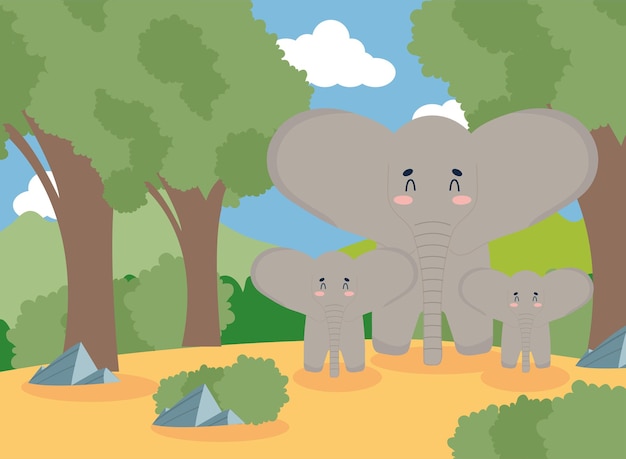 Elephant family poster