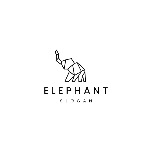 Elephant geometric logo icon design