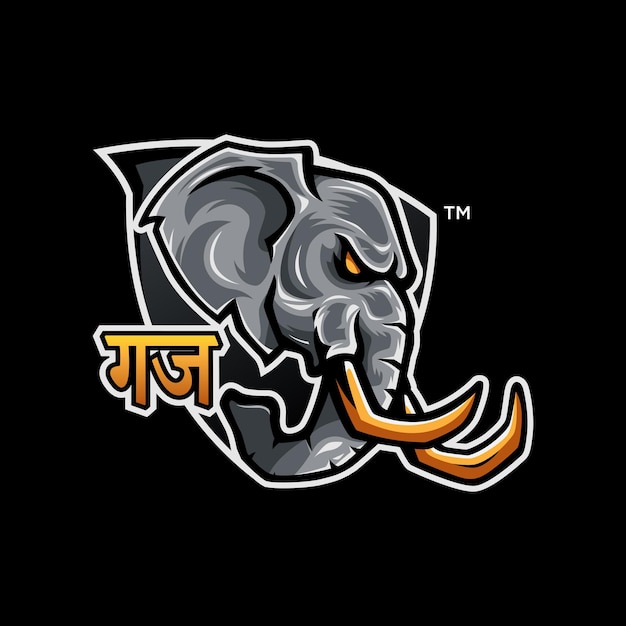 Elephant head logo gaming esport