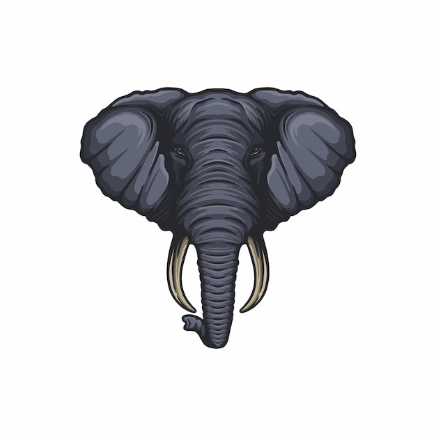 Vector elephant head vector illustration