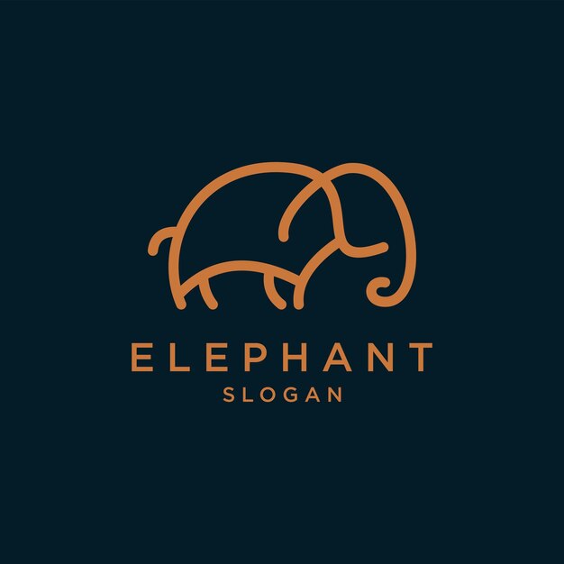 Elephant logo design icon template