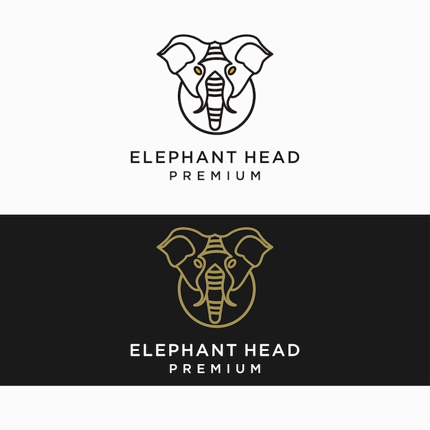 Elephant logo design icon template