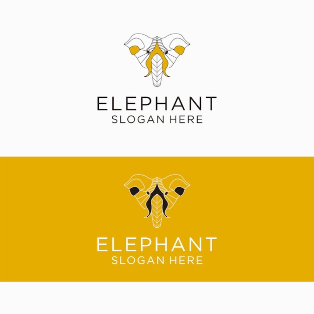 Elephant logo design icon template