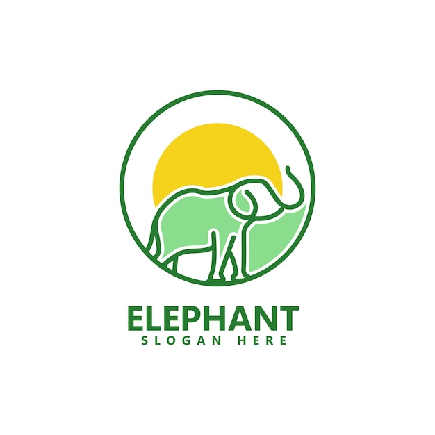 Elephant logo design template icon vector illustration