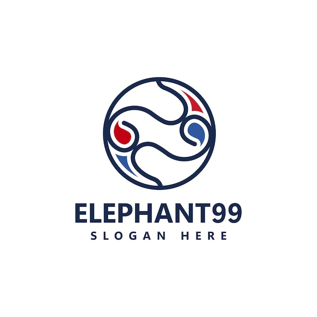 Elephant logo design template icon vector illustration