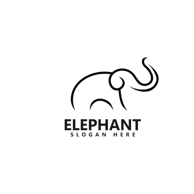 Elephant logo design template icon vector illustration