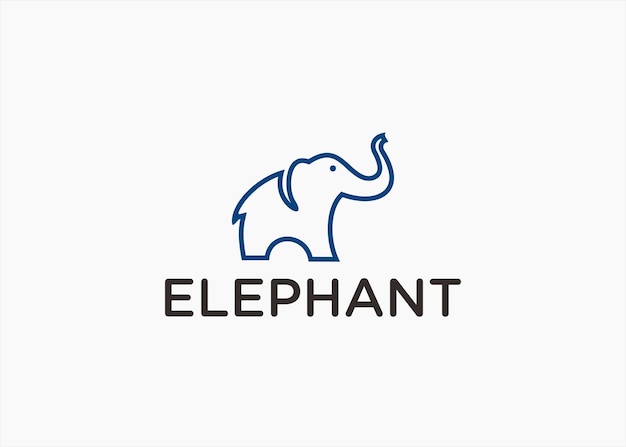 elephant logo design vector illustration