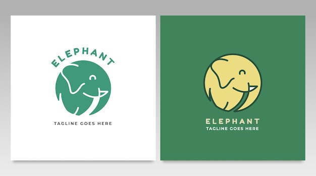 Elephant logo design vector template and Illustration