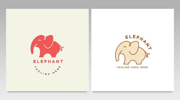 Elephant logo design vector template and Illustration