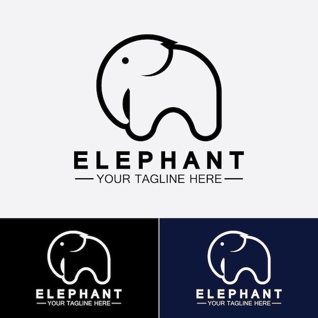 Elephant Logo Vector Illustrator Design Template