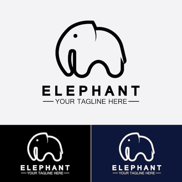 Elephant Logo Vector Illustrator Design Template