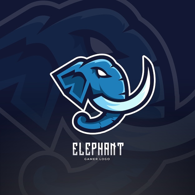 Elephant mascot esport logo design