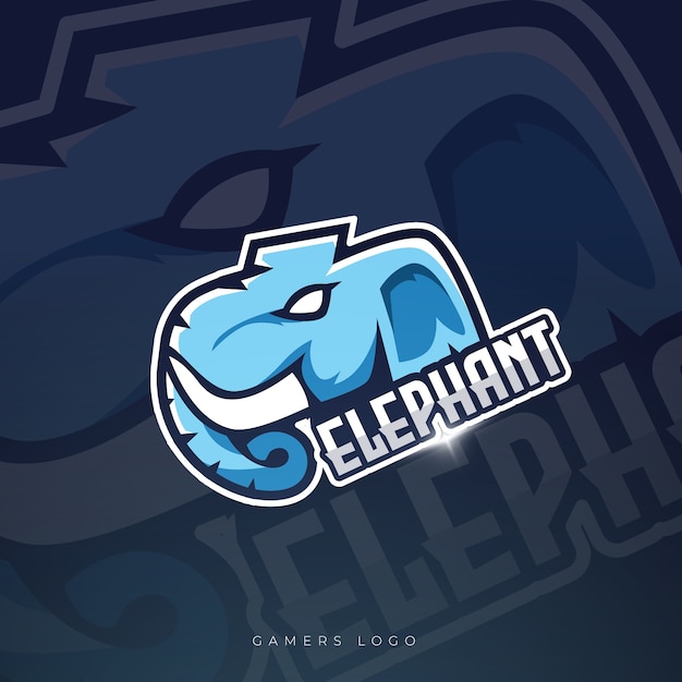 Elephant mascot esport logo design