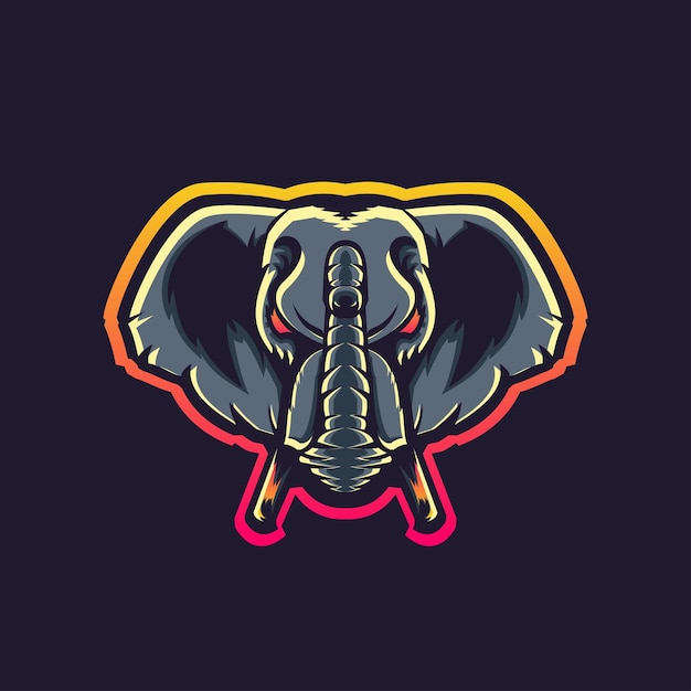 Elephant mascot for esport logo