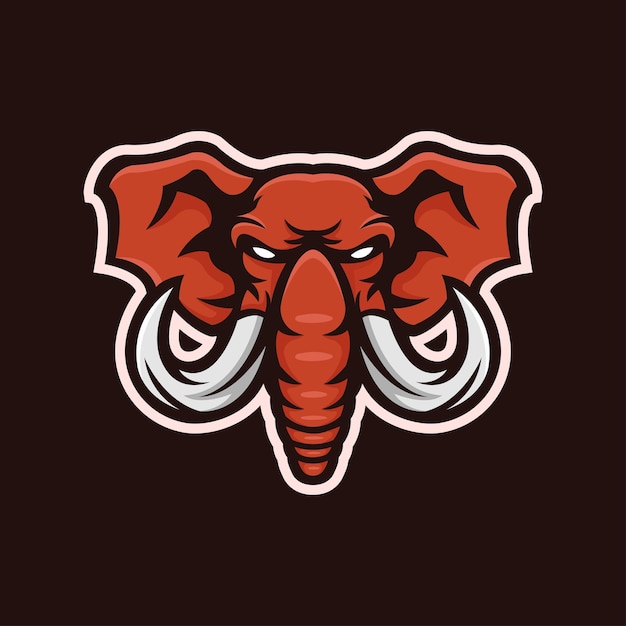 elephant mascot logo vector