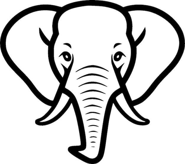 Elephant Minimalist and Simple Silhouette Vector illustration