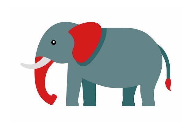 An Elephant Vector Art Illustration