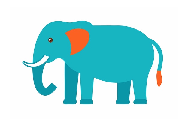 An Elephant Vector Art Illustration