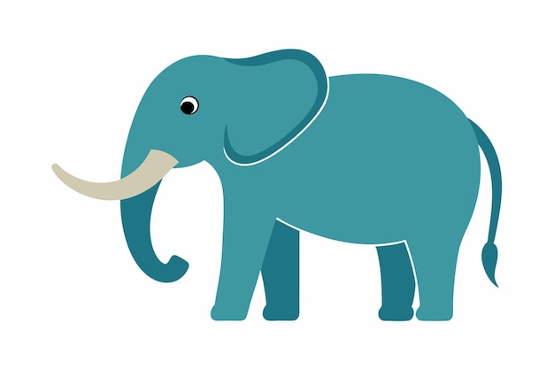 An Elephant Vector Art Illustration