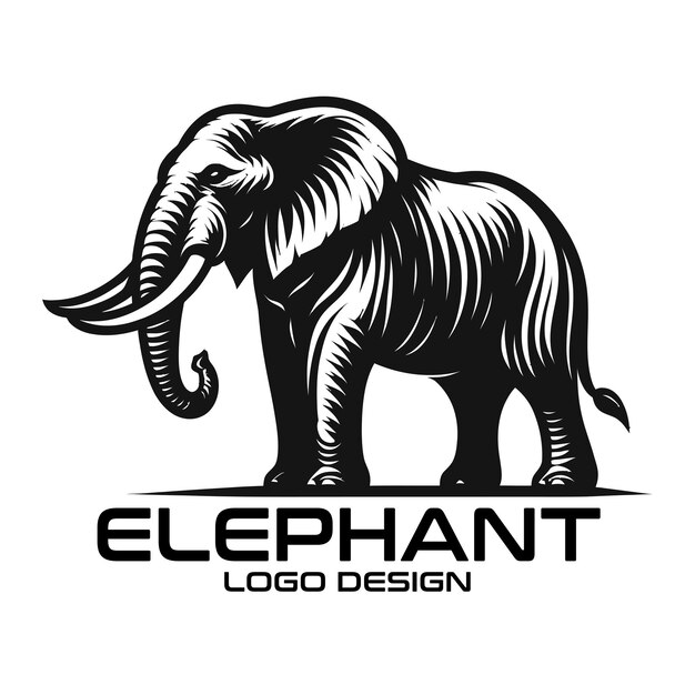 Vector elephant vector logo design