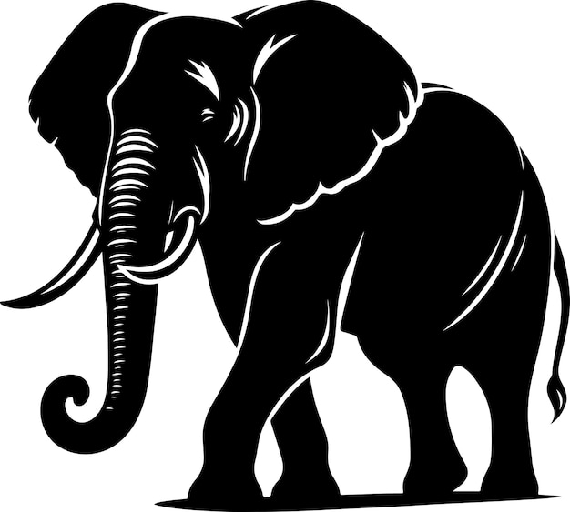 Vector elephant vector silhouette