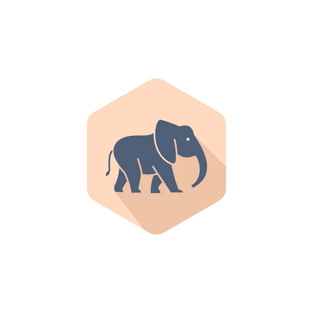 elephant walk logo design vector