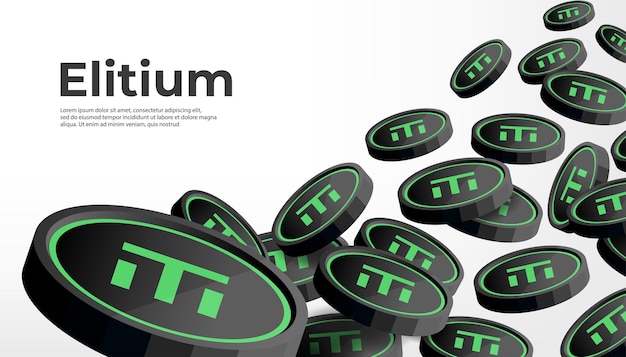 Vector elitium eum cryptocurrency concept banner background