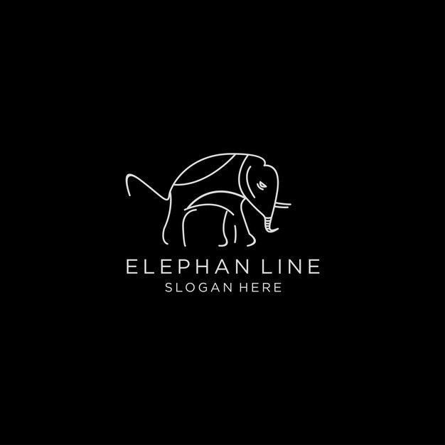 Elphant logo icon design template flat vector