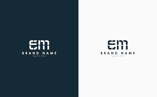 Vector em letters vector logo design