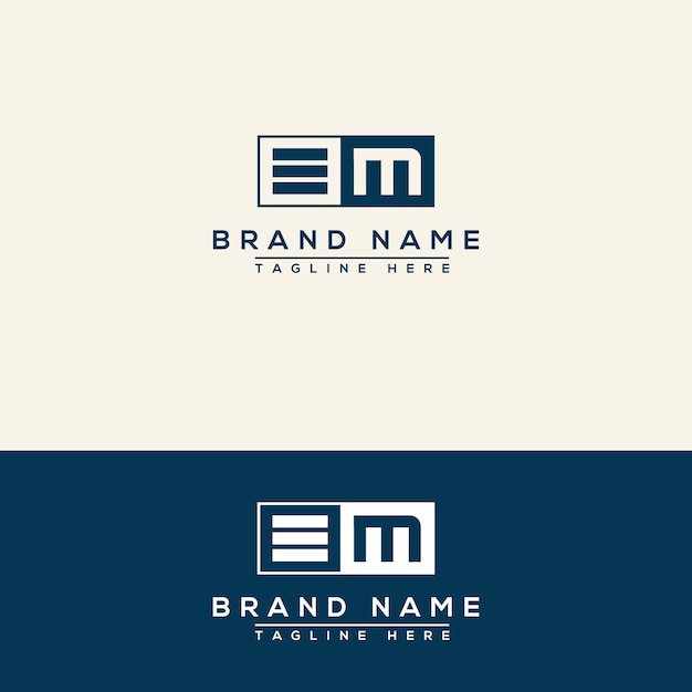 Vector em logo design template vector graphic branding element.