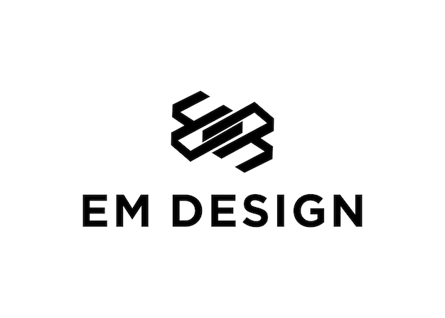 em logo design vector illustration