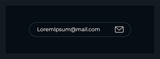 Email address field UI element template