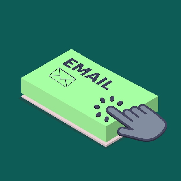 Email button on keyboard keys vector Simple style