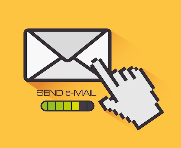 Email design, vector illustration.